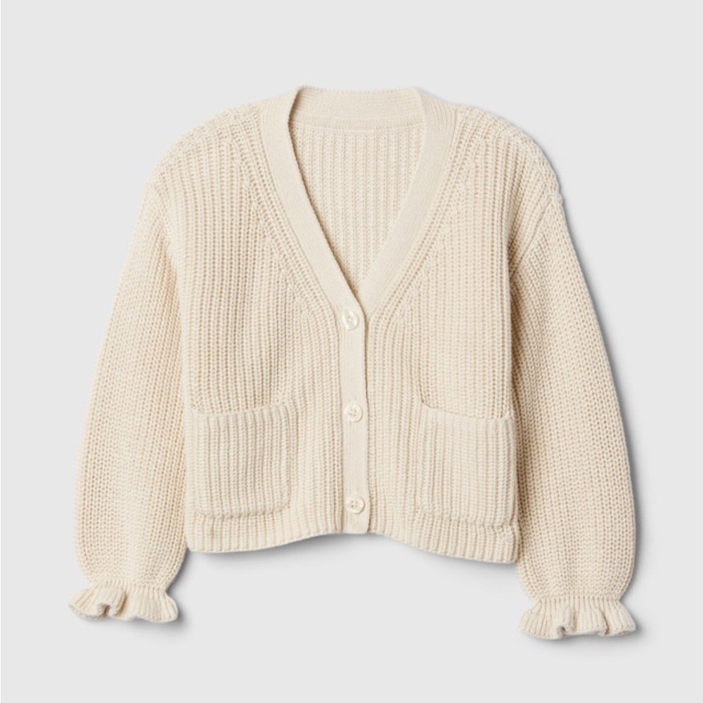 Cream Toddler Cardigan Sweater